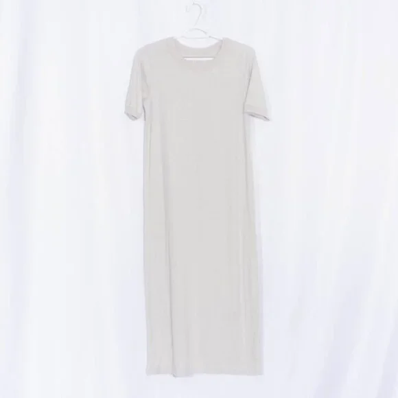 MADEWELL Midi Tee Dress in Oatmeal Size XS - Picture 5 of 10